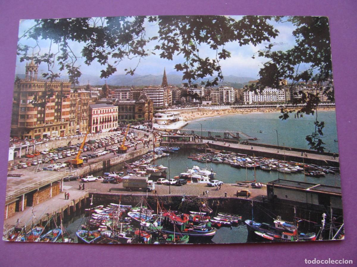 Cartoline: POSTAL DE SAN SEBASTIAN. PUERTO Y BAHIA. MANIPEL, FOURNIER 1975. CIRCULADA 1980