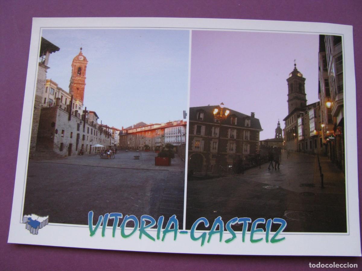 Cartoline: POSTAL DE VITORIA GASTEIZ. PLAZA DEL MACHETE Y CUESTA DE SAN VICENTE.