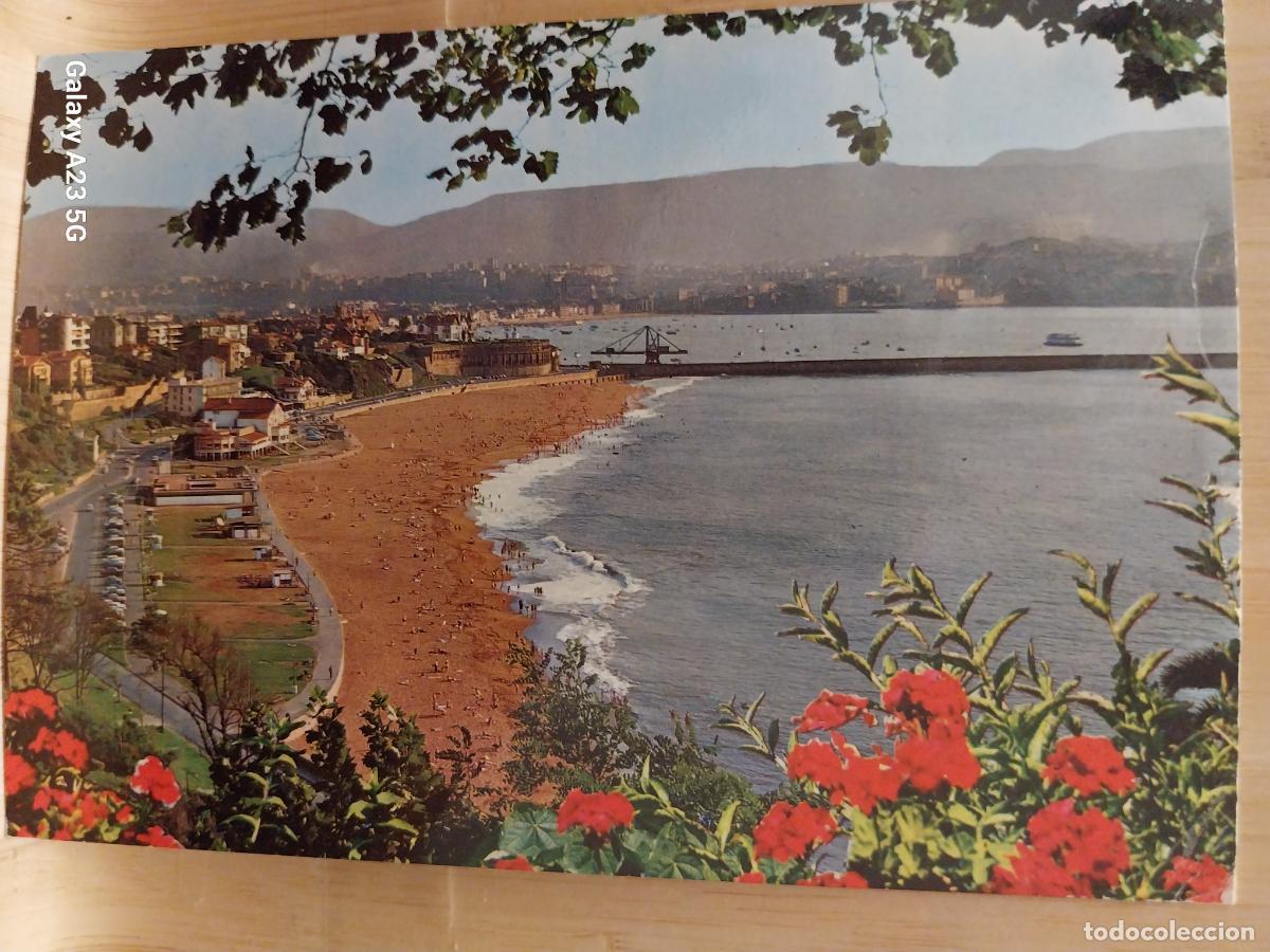 Cartoline: ALGORTA PLAYA EREAGA ED CAYETANO BEASCOA 7370 CIRCULADA A&Ntilde;O 1974 ANIMADA