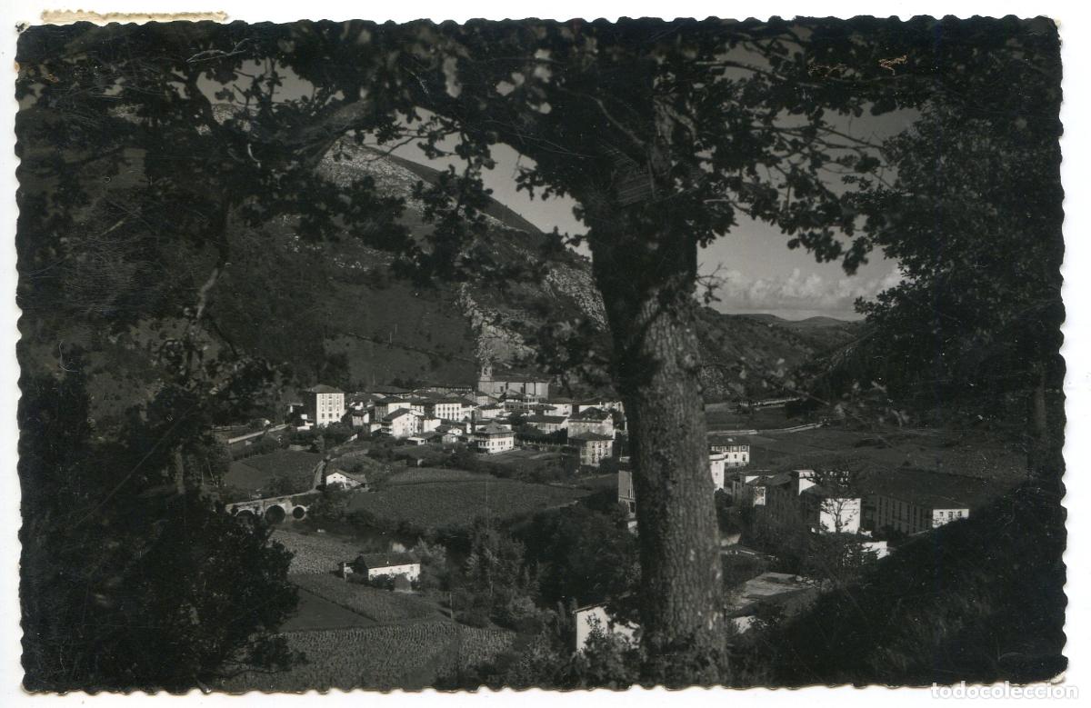 Postais: Cestona. Vista del pueblo. Foto Adamant, circulada en 1959