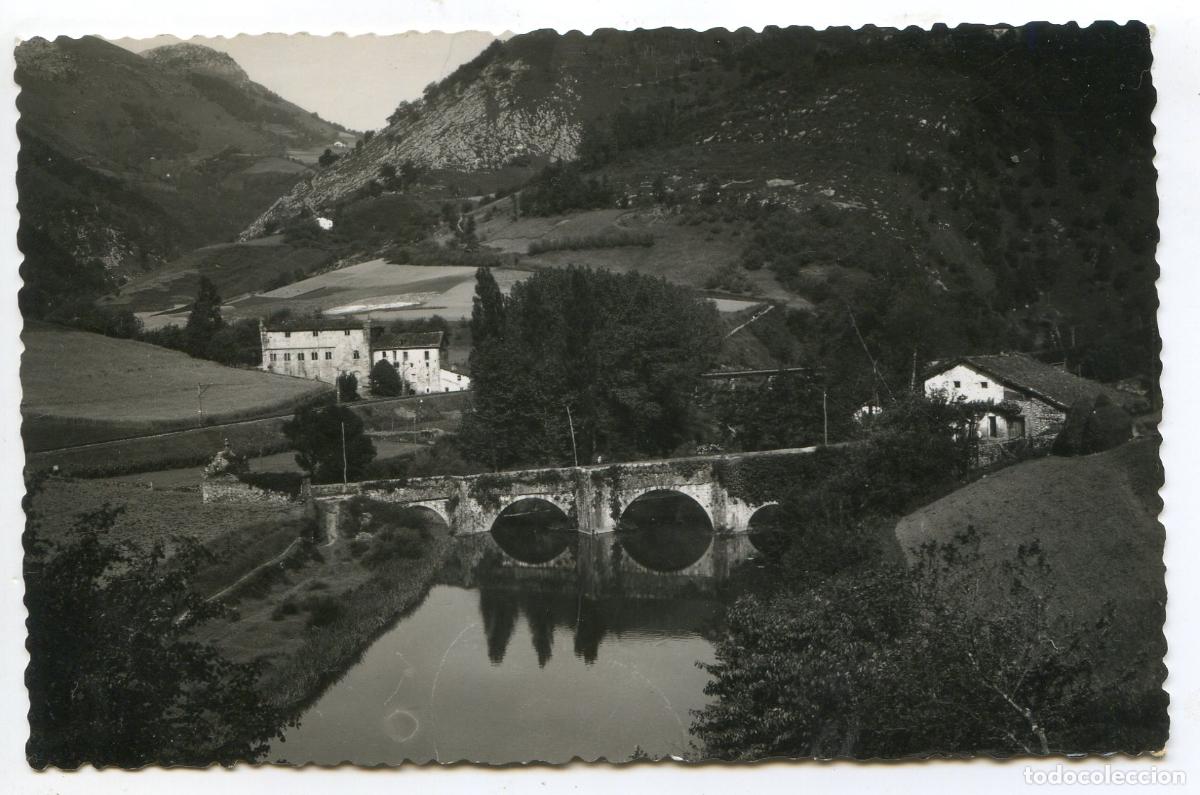 Postales: Cestona. Vista parcial, postal fotogr&aacute;fica. Foto Adamant. Circulada