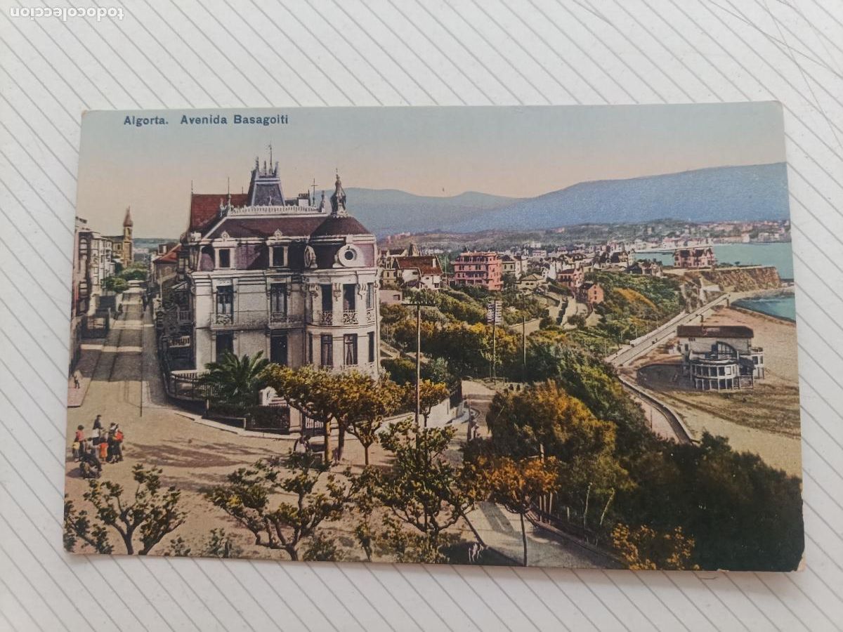 Postales: Algorta. Postal formato antiguo