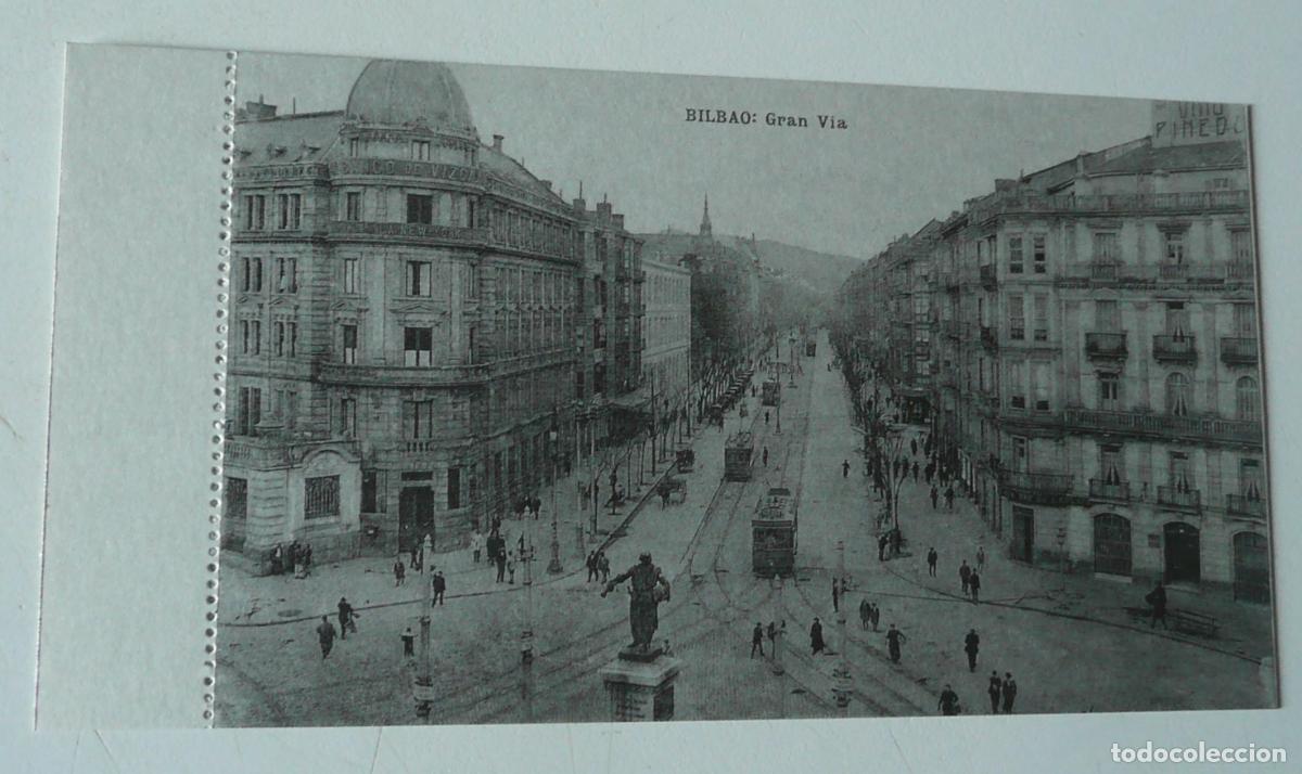 Postales: Reproducci&oacute;n de antigua postal en b/n de Bilbao. Gran V&iacute;a.