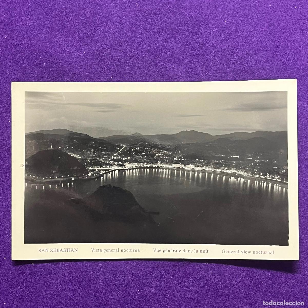 Postales: POSTAL DE SAN SEBASTIAN (GUIPUZCOA). VISTA GENERAL NOCTURNA.