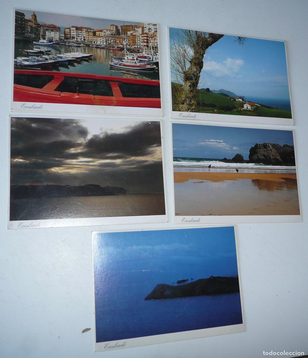 Postales: Lote de 5 postales Euskadi Pa&iacute;s Vasco Colecci&oacute;n Mirando al mar