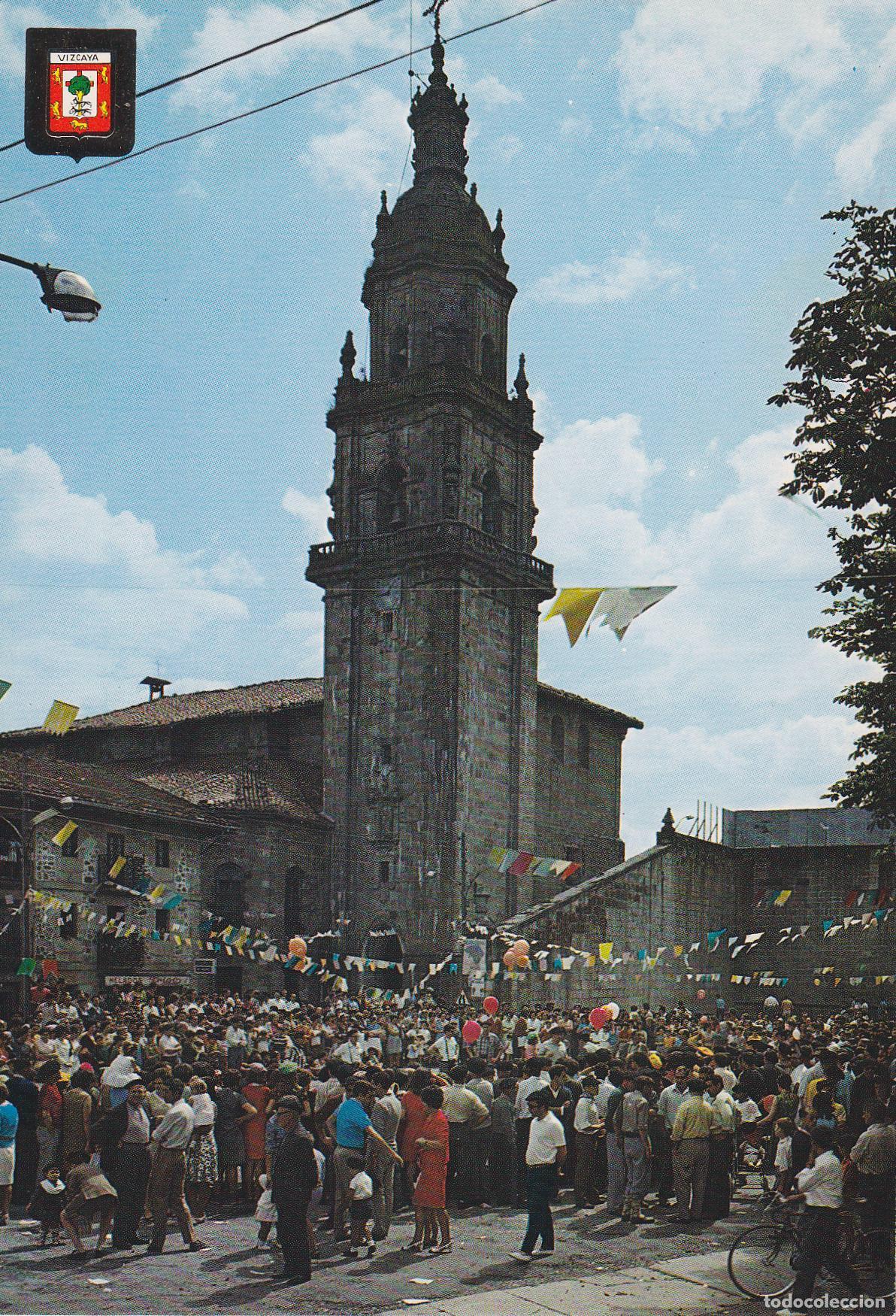 Postales: OCHANDIANO (VIZCAYA) PARROQUIA Y D&Iacute;A DEL CONCURSO - ESCUDO DE ORO N&ordm;118 - S/C