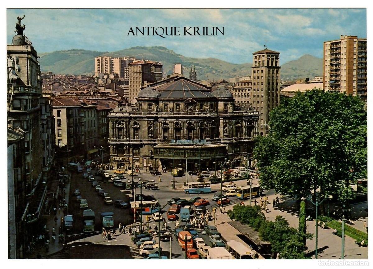 Postales: BILBAO N&ordm; 142 ARENAL Y TEATRO ARRIAGA / GARCIA GARRABELLA / SIN FRANQUEAR