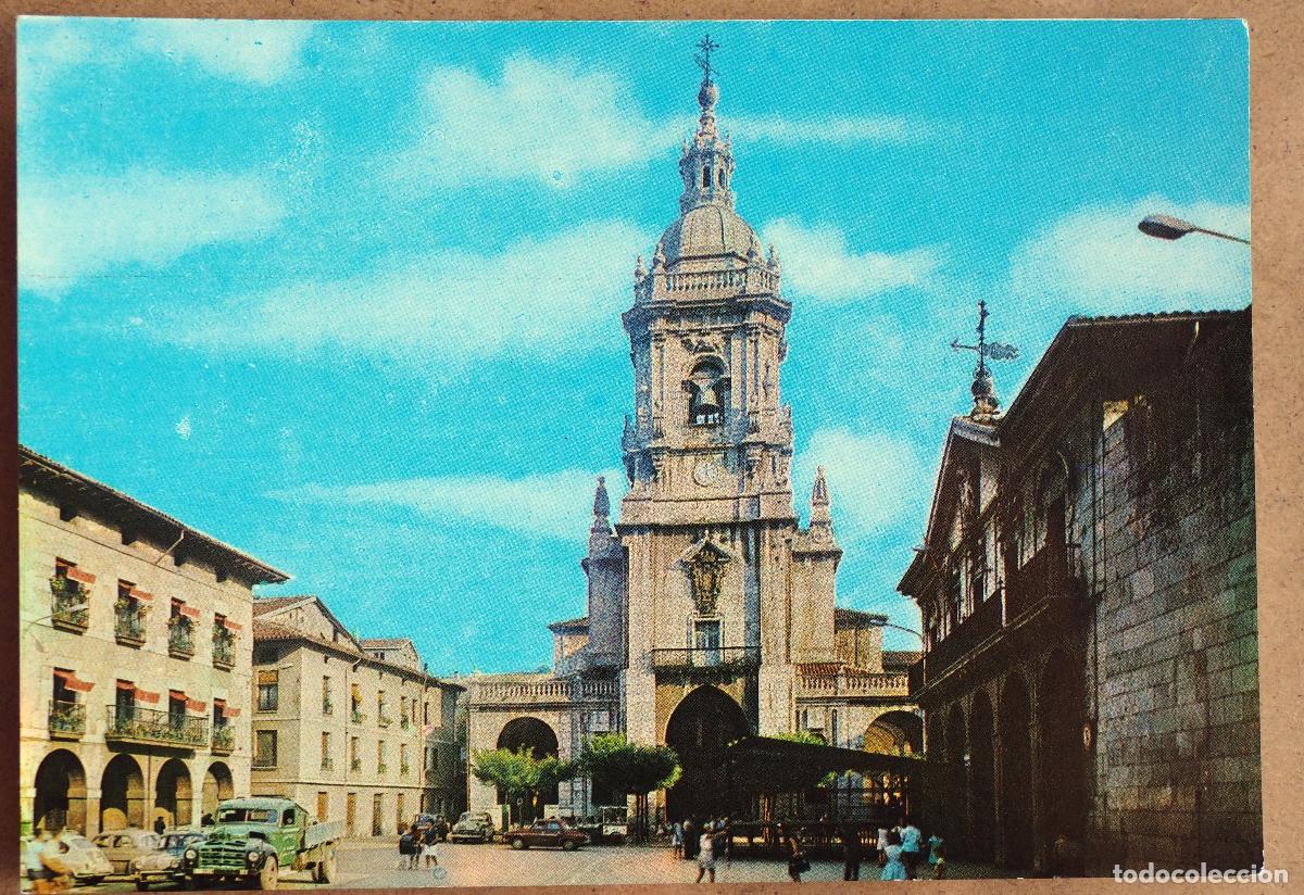 Postales: POSTAL DE ELGOIBAR (GUIPUZCOA): VISTA DE LA PLAZA. A&Ntilde;O 1964. HELIOTIPIA ARTISTICA ESPA&Ntilde;OLA