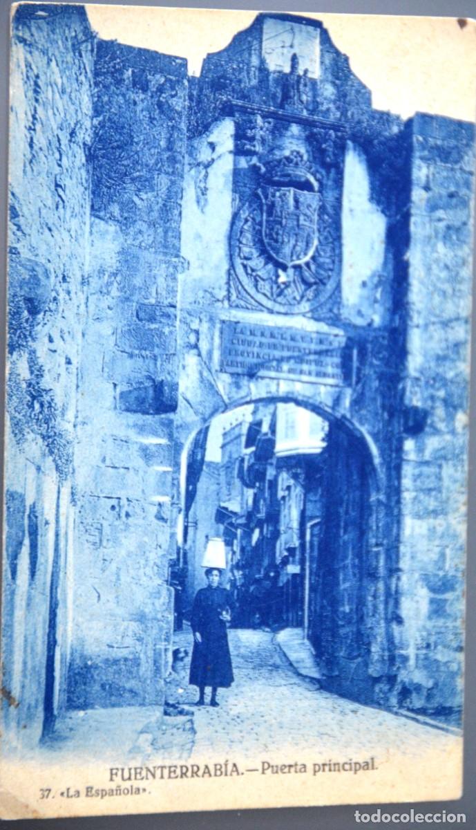 Postales: POSTAL FUENTERRAB&Iacute;A (HONDARRIBIA) - PUERTA PRINCIPAL. EDICIONES LA ESPA&Ntilde;OLA N&ordm; 37. SIN CIRCULAR