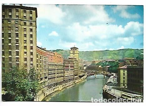 Postales: VISTA PARCIAL Y RIA DEL NERVION.- BILBAO
