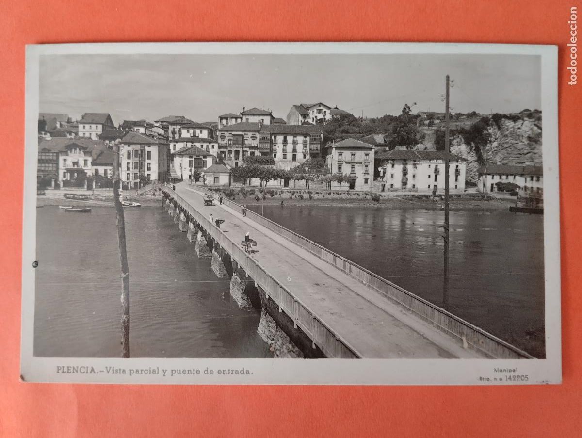 Postales: PLENCIA VISTA PARCIAL Y PUENTE DE ENTRADA. MANIPEL