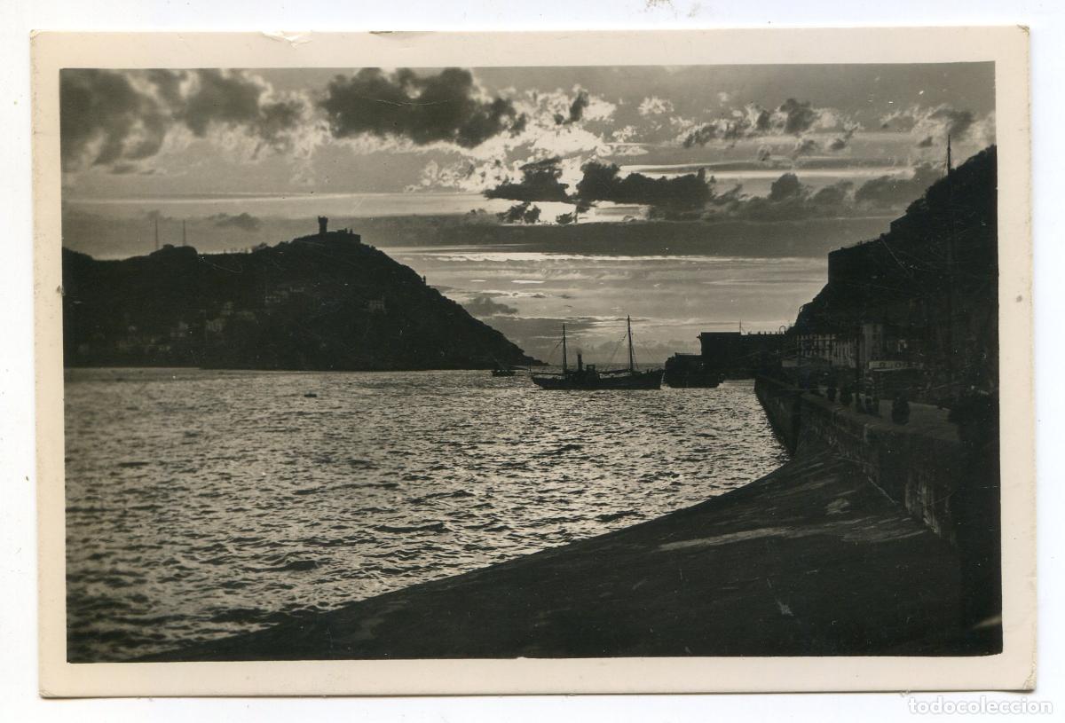 Postales: San Sebasti&aacute;n. 282. La Bah&iacute;a. Contraluz. Foto Galarza