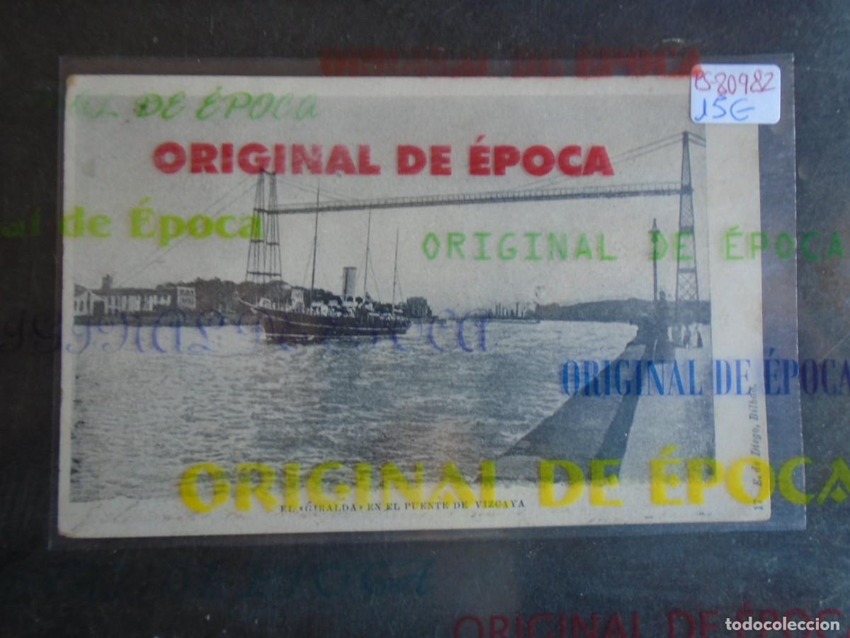 Postales: (PS-80982)POSTA DE EL GIRALDA EN EL PUENTE DE VIZCAYA