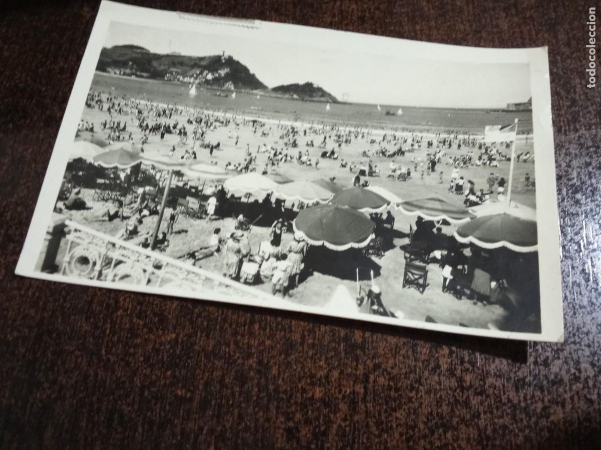 Postales: San Sebastian.Vista parcial de la playa.