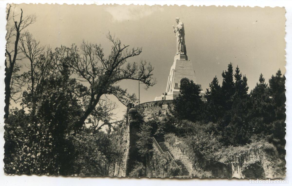 Postales: San Sebasti&aacute;n 53. Monte Urgul. Monumento al Sagrado Coraz&oacute;n. Ediciones Lujo.