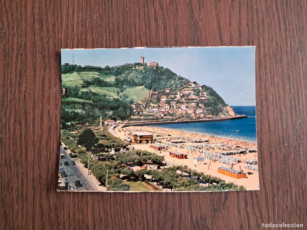 Postales: postal de Espa&ntilde;a, playa de Ondarreta, San Sebasti&aacute;n n&ordm; 10, a&ntilde;o 1960.