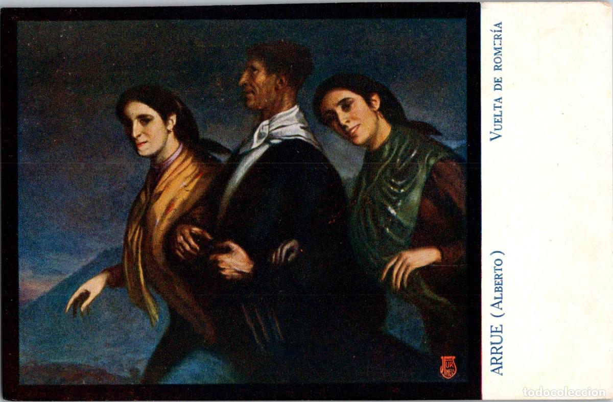 Postales: Arrue (Alberto) - Vuelta de Romer&iacute;a - Asociaci&oacute;n Artistas Vascos, Bilbao - Antigua Postal - 139x91mm