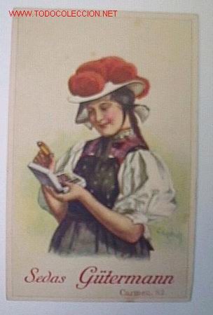 Postales: Postal publicidad Sedas G&uuml;termann - Foto 1