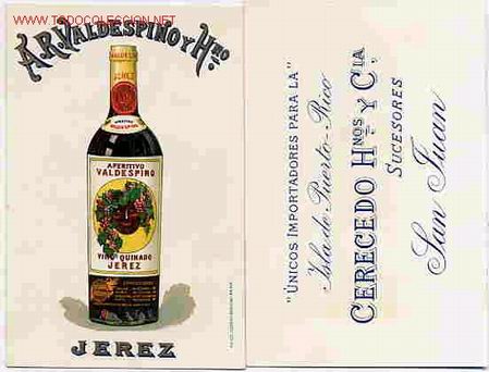 Cartoline: POSTAL PUBLICITARIA JEREZ VALDESPINO, ETIQUETA ILUSTRADA POR CAPPIELLO, POSTAL 6