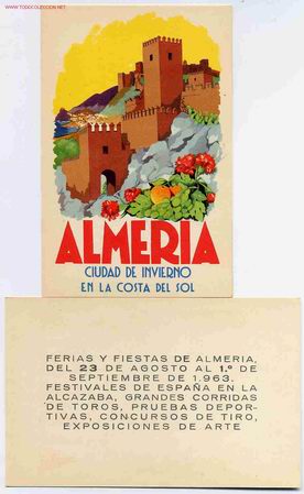 Cartoline: POSTAL 3 PUBLICIDAD TURISMO ALMERIA CIUDAD DE INVIERNO