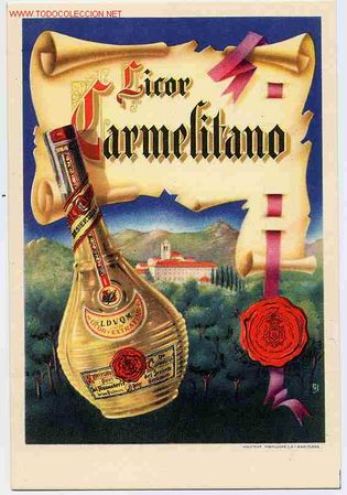 Cartes Postales: POSTAL  19  PUBLICIDAD LICOR CARMELITANO BENICASIM CASTELLON