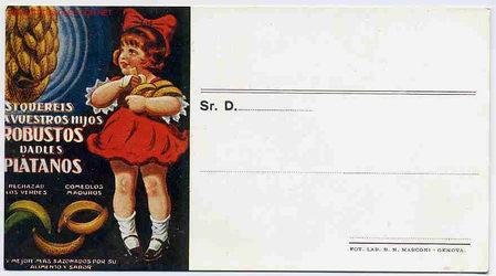 Postkarten: POSTAL  26  PUBLICIDAD PLATANOS
