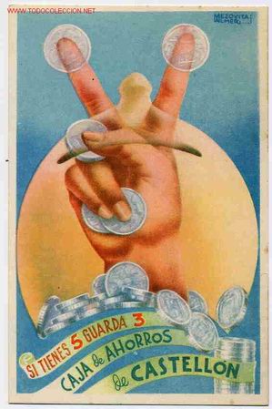 Cartes Postales: POSTAL  29  PUBLICIDAD CAJA DE AHORROS DE CASTELLON