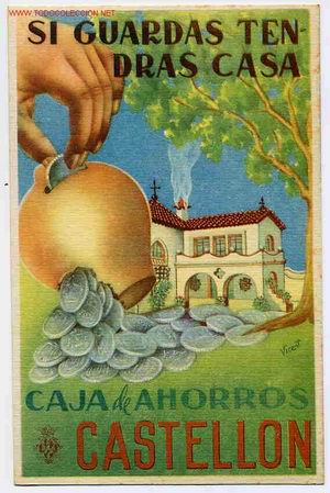 Postkarten: POSTAL 32 PUBLICIDAD CAJA DE AHORROS DE CASTELLON