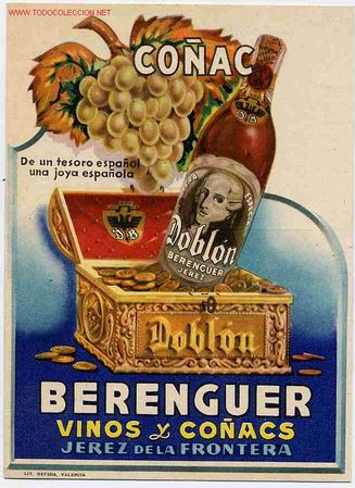 Cartoline: POSTAL  103   PUBLICIDAD CO&Ntilde;AC COGNAC DOBLON BERENGUER