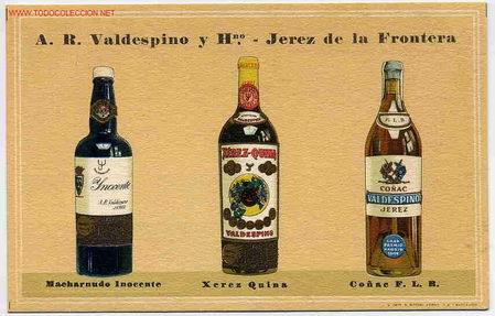 Cartes Postales: POSTAL  105   PUBLICIDAD VALDESPINO TRES BOTELLAS