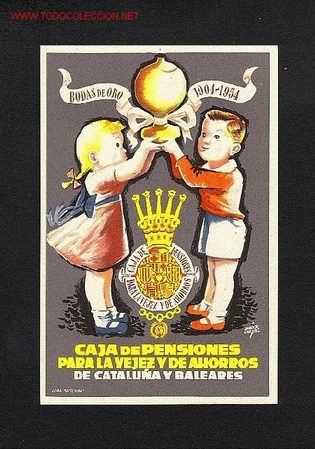 Postales: Postal publicitaria de la Caixa de Pensions de Catalunya - Foto 1