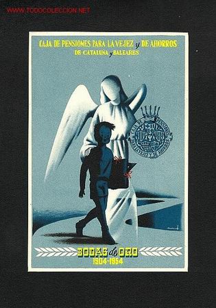 Postales: Postal publicitaria de la Caixa de Pensions de Catalunya - Foto 1