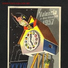 Postales: POSTAL PUBLICITARIA DE LA FERIA MUESTRARIO INTERNACIONAL DE VALENCIA DE 1957