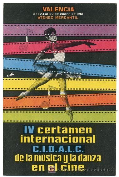 Cartes Postales: POSTAL 182 IV CERTAMEN INTERNACIONAL DE MUSICA Y DANZA EN EL CINE 1961 ,ILUSTRADOR EDO