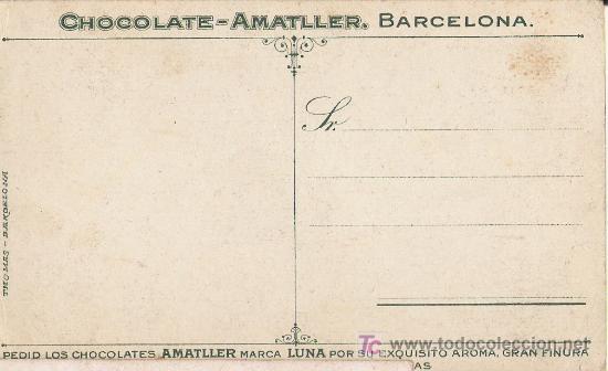 Postales: CHOCOLATES AMATLLER   -BARCELONA - Foto 2