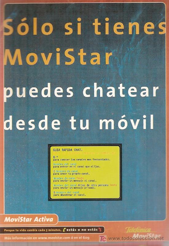 Postales: Postal publicitaria del chat de Movistar. - Foto 1