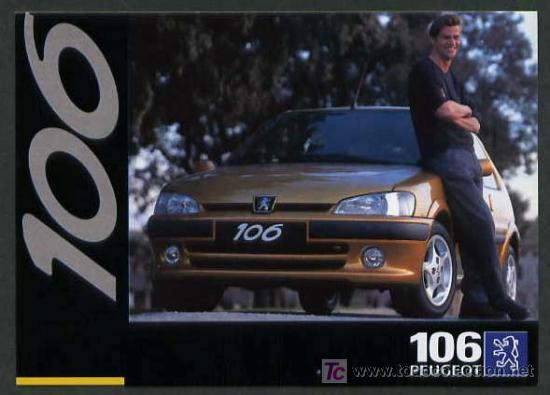 Postales: Peugeot *Peugeot 106 GTI y Mark Van Der Loo* Nueva.