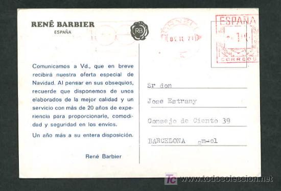Postales: Alcohol. *Ren&eacute; Barbier* Circulada 1971. - Foto 2