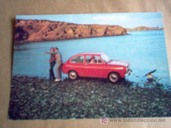 Postales: Antigua Postal publicitaria de la casa SEAT con foto del SEAT 850 Especial