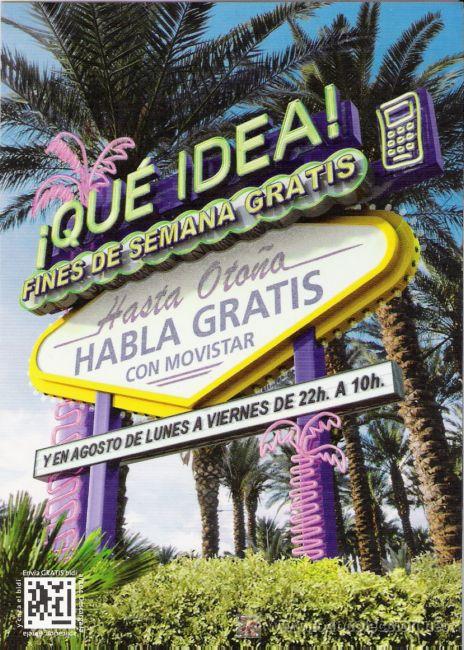 Postales: POSTAL. HABLA GRATIS CON MOVISTAR. CON RELIEVE.