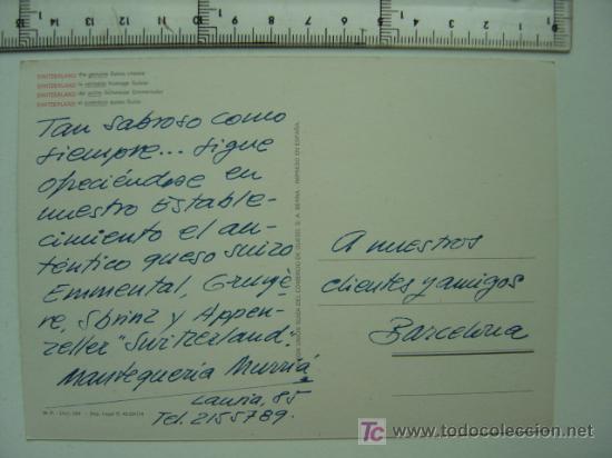 Postales: SWITZERLAND - EL AUTENTICO QUESO SUIZO - Foto 2