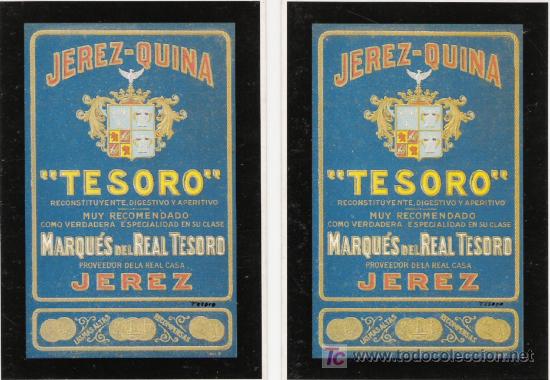 Postais: BONITA PAREJA DE POSTALES DE PROPAGANDA DE VINO