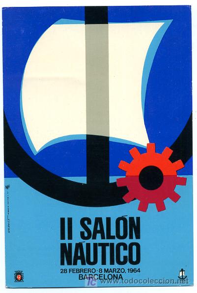 Cartoline: POSTAL PUBLICITARIA II SALON NAUTICO, 1964, CARTEL,      P21386