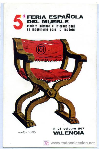 Postkarten: POSTAL PUBLICITARIA FERIA ESPA&Ntilde;OLA DEL MUEBLE, 1967, CARTEL,      P21388