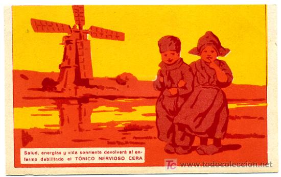 Postales: POSTAL PUBLICIDAD TONICO NERVIOSO CERA , ILUSTRADA , FARMACIA , P16205