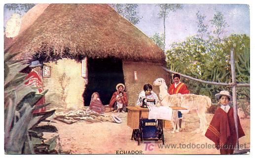 Postales: POSTAL PUBLICIDAD MAQUINAS DE COSER SINGER , ECUADOR , P16221