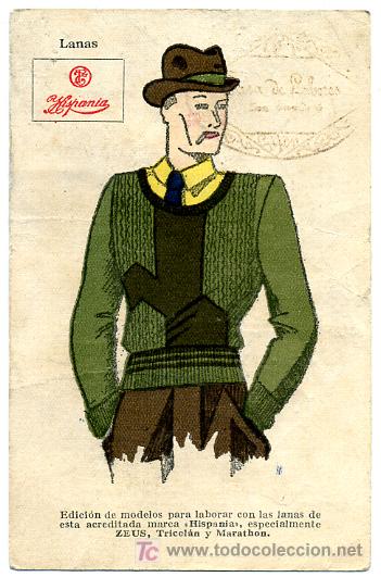 Postales: POSTAL PUBLICIDAD LANAS HISPANIA , ILUSTRADA,  P16300