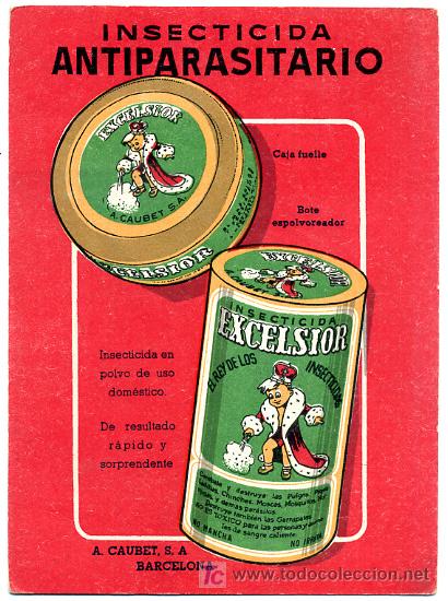 Postales: POSTAL PUBLICIDAD INSECTICIDA ANTIPARASITARIO EXCELSIOR , FARMACIA, P16451
