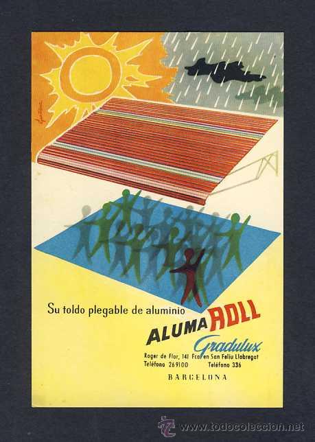 Postales: Postal publicitaria: Aluma Roll Gradulux - Foto 1