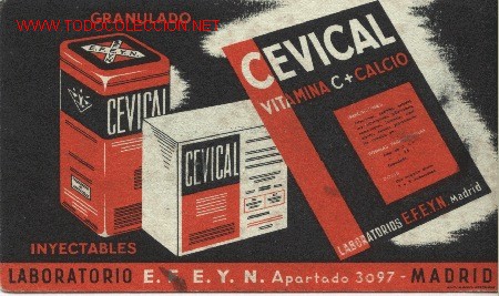 Postales: Postal publicitaria inyectables Cevical - Foto 1